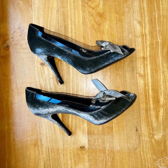 Stella McCartney velvet peep-toe heels 8.5/9.0 - Picture 9 of 14